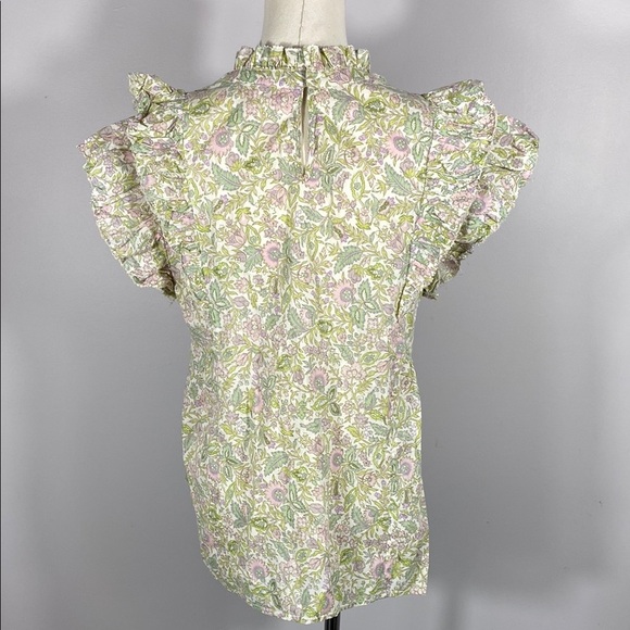 House of Harlow Floral Josepha Pastel Ruffle Blouse size medium - Picture 5 of 11